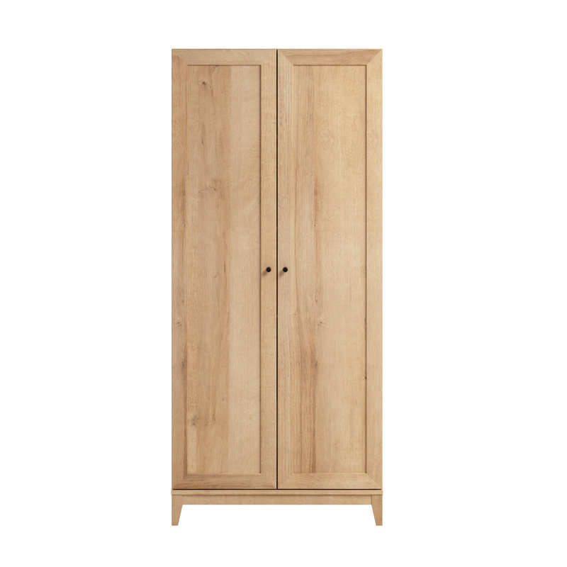 Penryn Oak 72 in. Accent Cabinet Office Storage Cabinet with 3 Adjustable Shelves and Solid Wood Legs Winston Porter Finish Natural